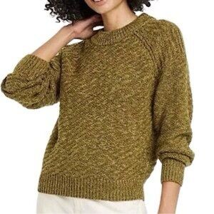 Universal Thread Olive Green Textured Knit Sweater - Cottagecore Cozy Pullover